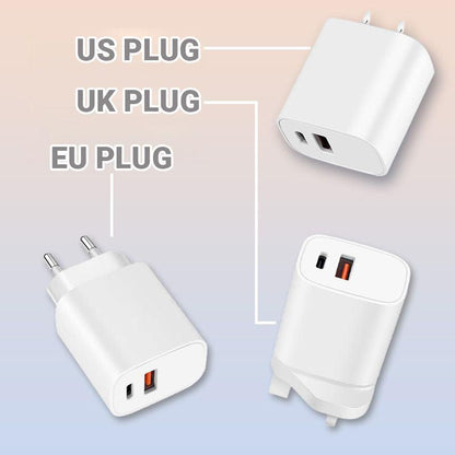 20W Fast Charger Dual-port Power Adapter