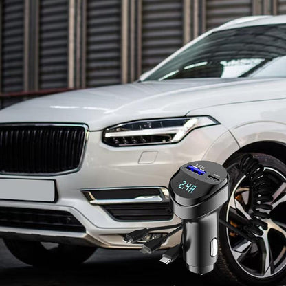 Fast Charging Car Charger with 3-in-1 Charging Cable