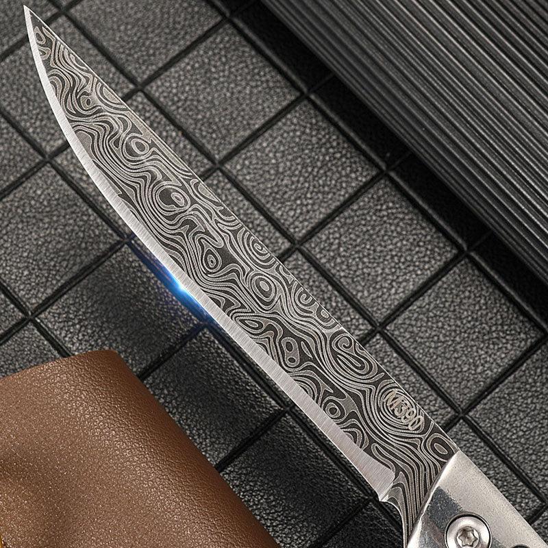 🗡️✨Folding knife with wooden handle for work, hiking & camping⛺