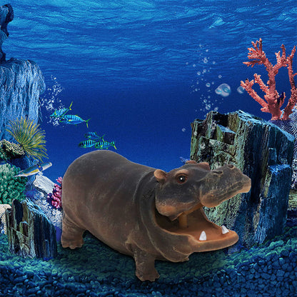 🦛🌿Fish Tank Hippo Bubble Decoration💦