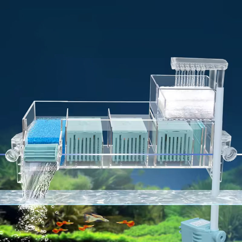 Fish Tank Circulating Filter Box with Water Pump