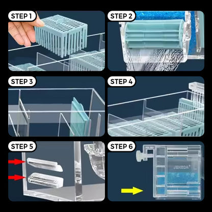 Fish Tank Circulating Filter Box with Water Pump