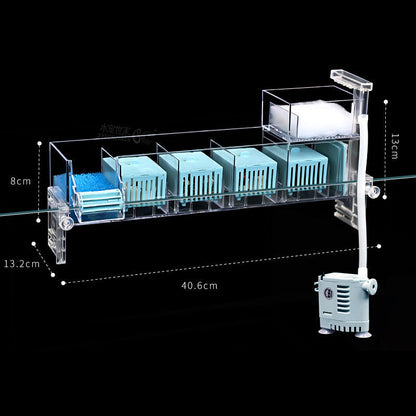 Fish Tank Circulating Filter Box with Water Pump