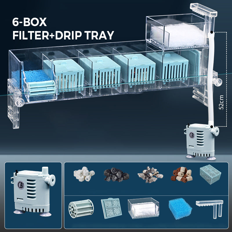 Fish Tank Circulating Filter Box with Water Pump
