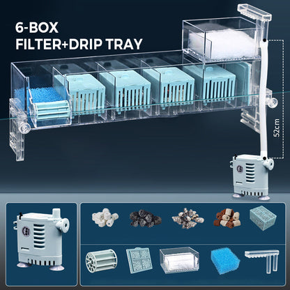 Fish Tank Circulating Filter Box with Water Pump