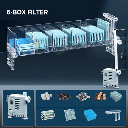 Fish Tank Circulating Filter Box with Water Pump