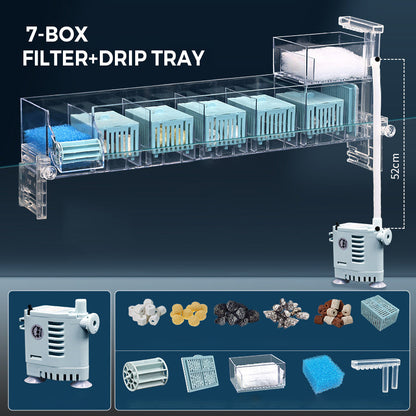 Fish Tank Circulating Filter Box with Water Pump