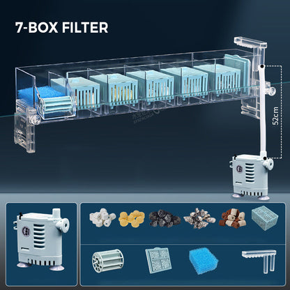 Fish Tank Circulating Filter Box with Water Pump